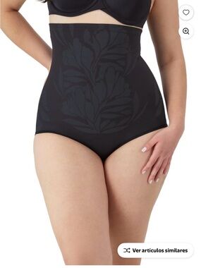 Maidenform Black High-Waist Floral Shaping Briefs Size XL